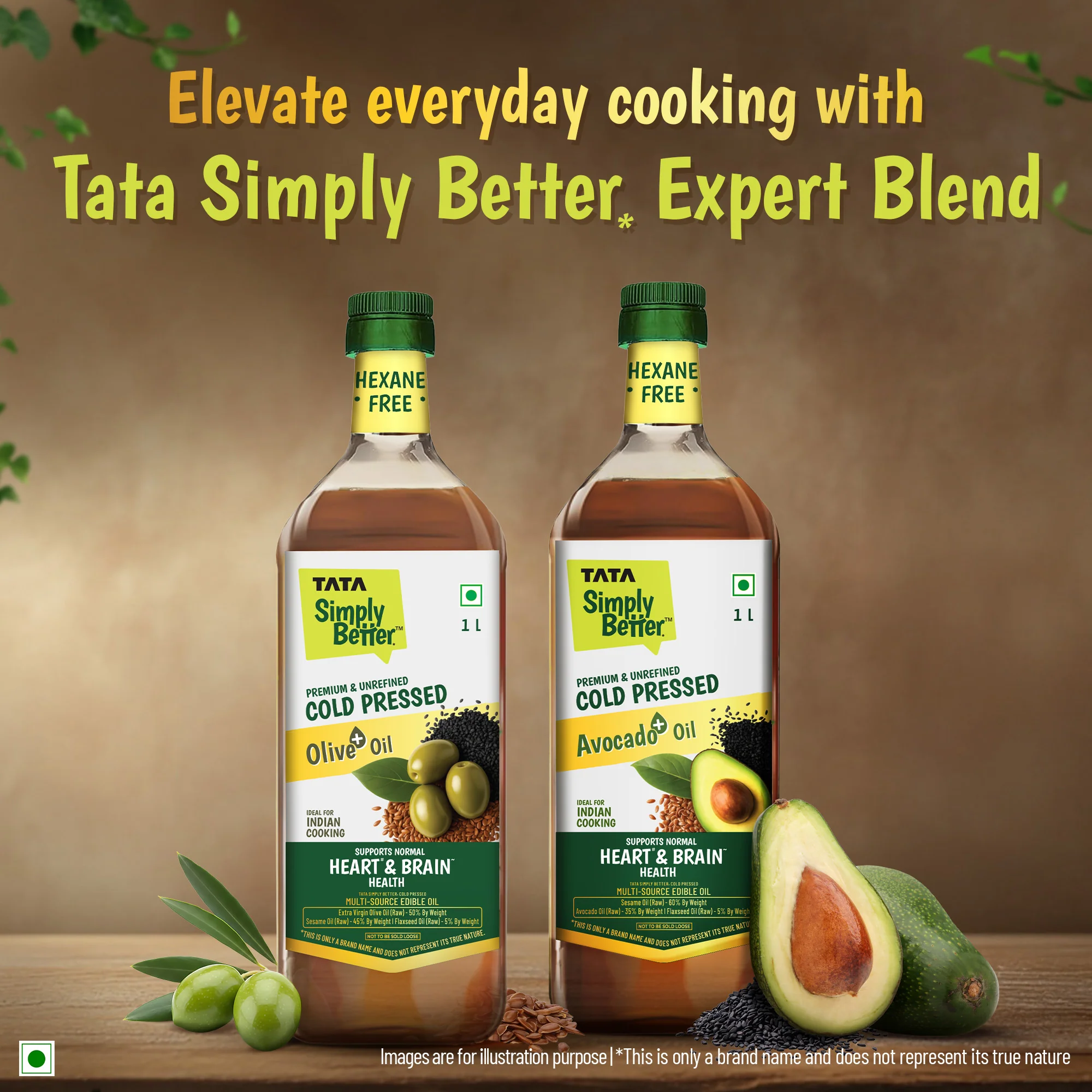 Tata Simply Better Cold Pressed Avocado+ Blended 1L ( Sesame + Avocado + Flax Seed) - Image 10