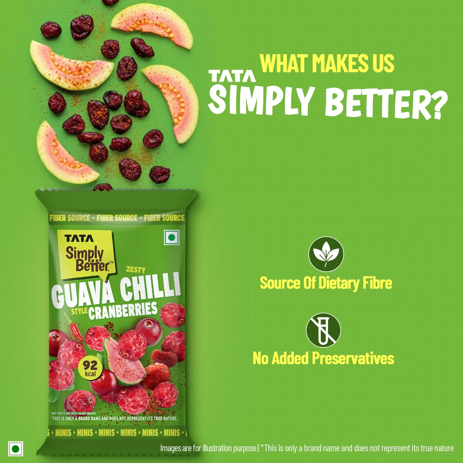 Tata Simply Better Chilli Guava Flavored Cranberry 25g x Pack of 6 - 150g - Image 4
