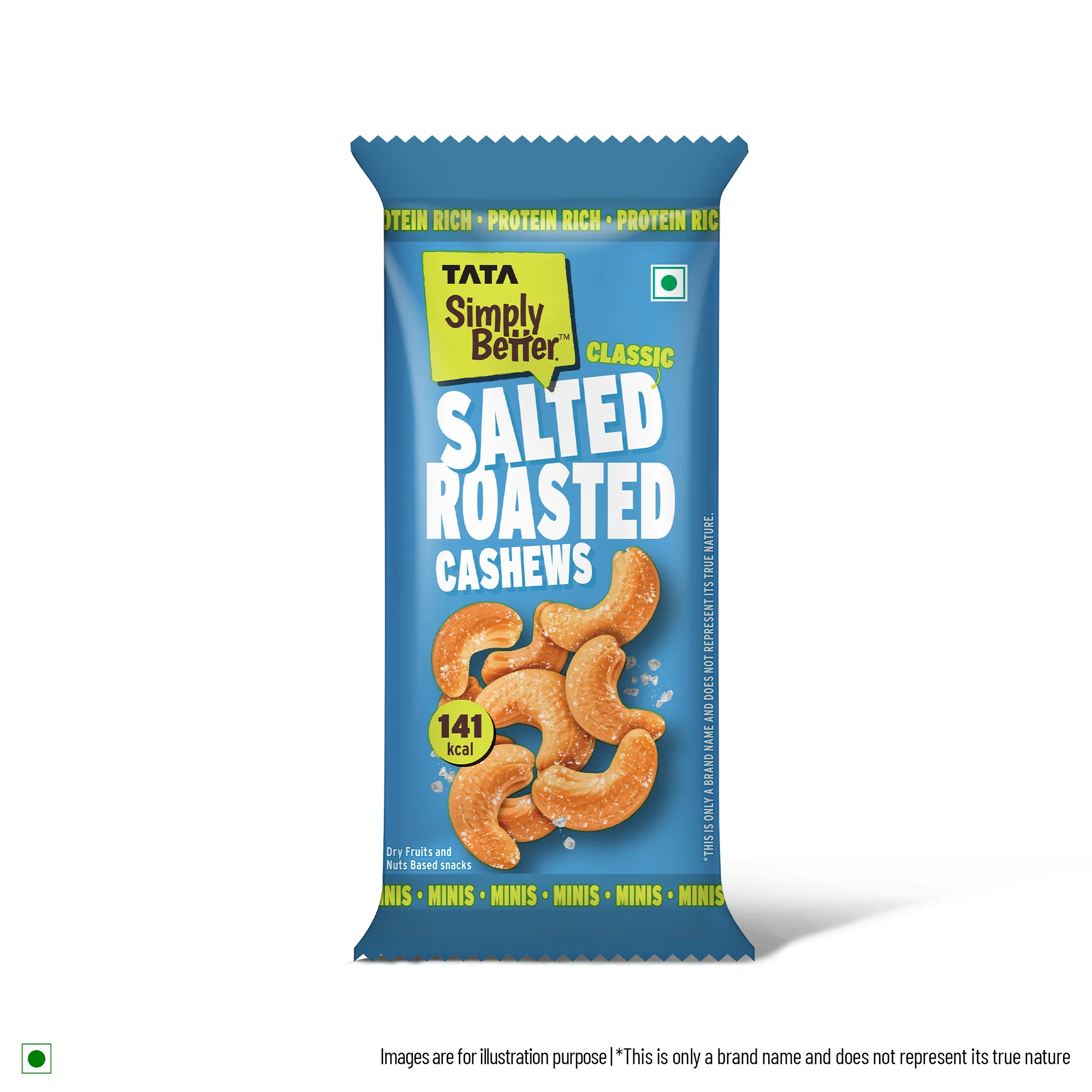 Tata Simply better - Classic Roasted & Salted Cashews 23g x Pack of 6 - 138g - Image 3