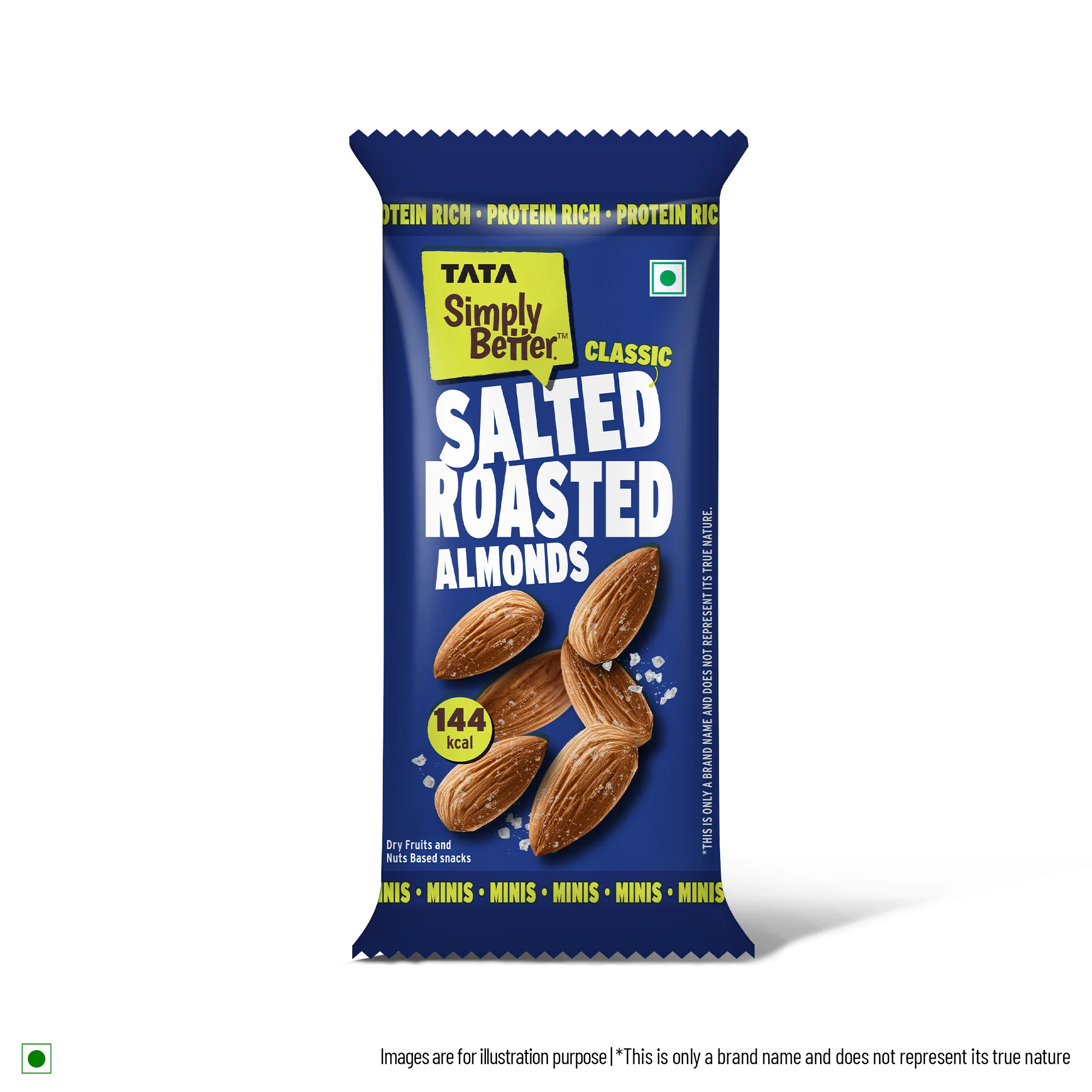 Tata Simply Better Classic Salted Roasted Almonds 23g x6 - 138g - Image 3