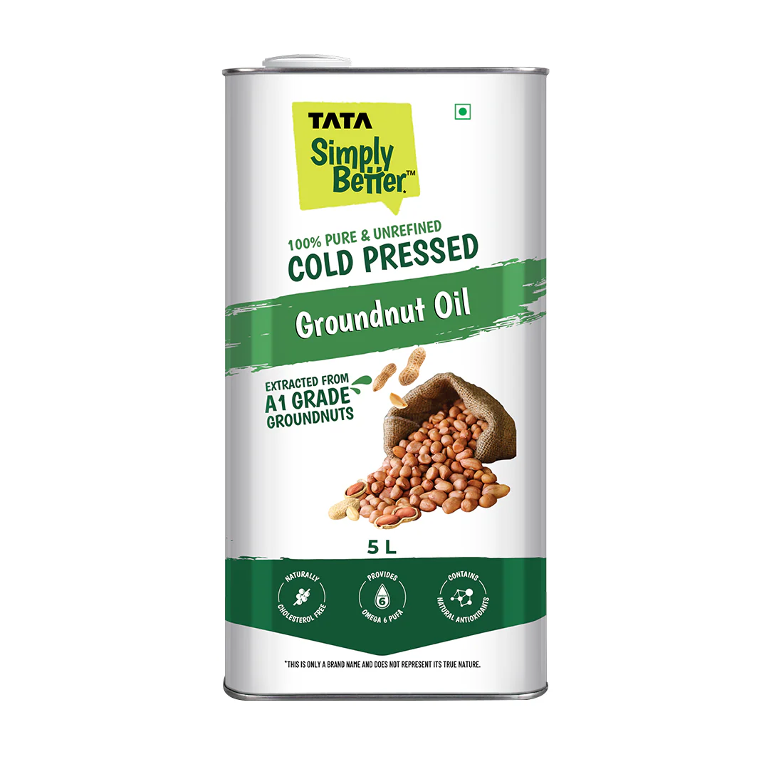 Tata Simply Better Groundnut (Peanut) Oil 5L | 100% Pure, Unrefined & Cold-pressed | Hexane-Free - Image 3