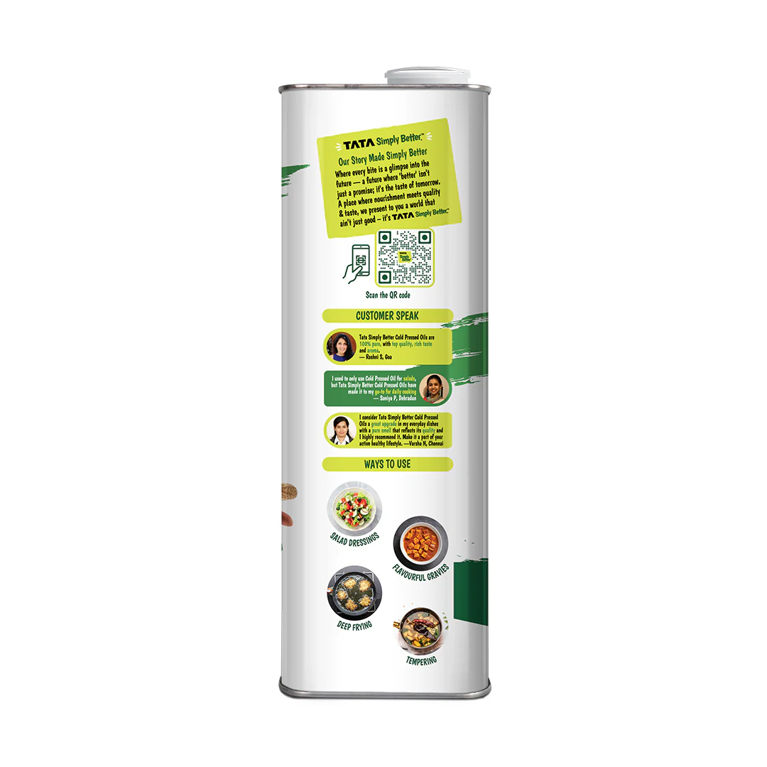 Tata Simply Better Groundnut (Peanut) Oil 5L | 100% Pure, Unrefined & Cold-pressed | Hexane-Free - Image 5