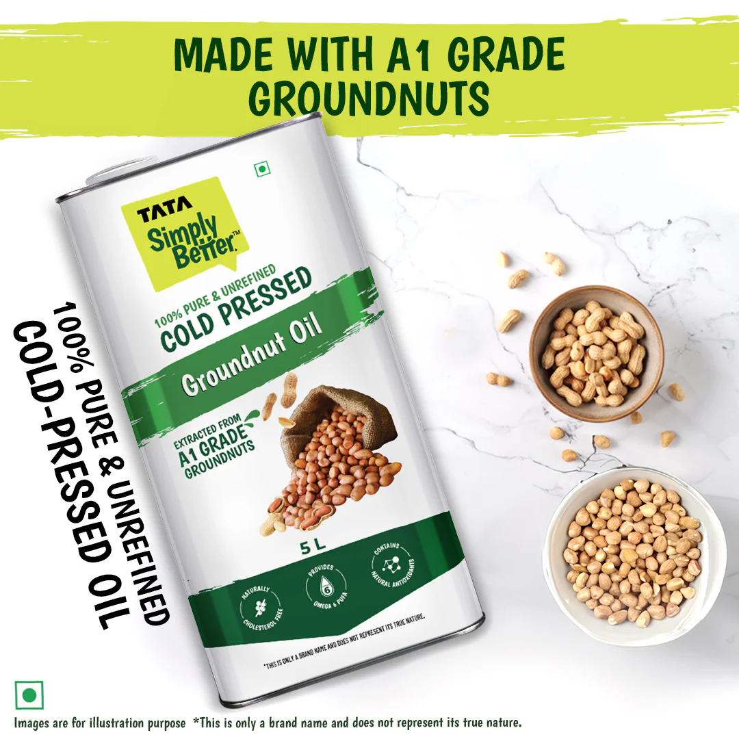 Tata Simply Better Groundnut (Peanut) Oil 5L | 100% Pure, Unrefined & Cold-pressed | Hexane-Free - Image 6
