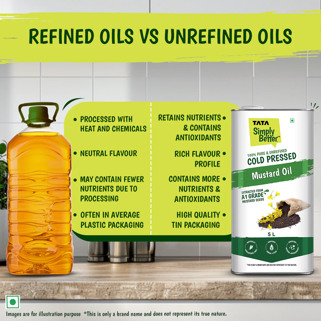 Tata Simply Better Mustard Oil 5L | 100% Pure, Unrefined & Cold-pressed | Hexane-Free - Image 12