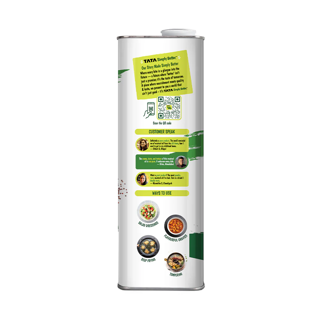 Tata Simply Better Mustard Oil 5L | 100% Pure, Unrefined & Cold-pressed | Hexane-Free - Image 5