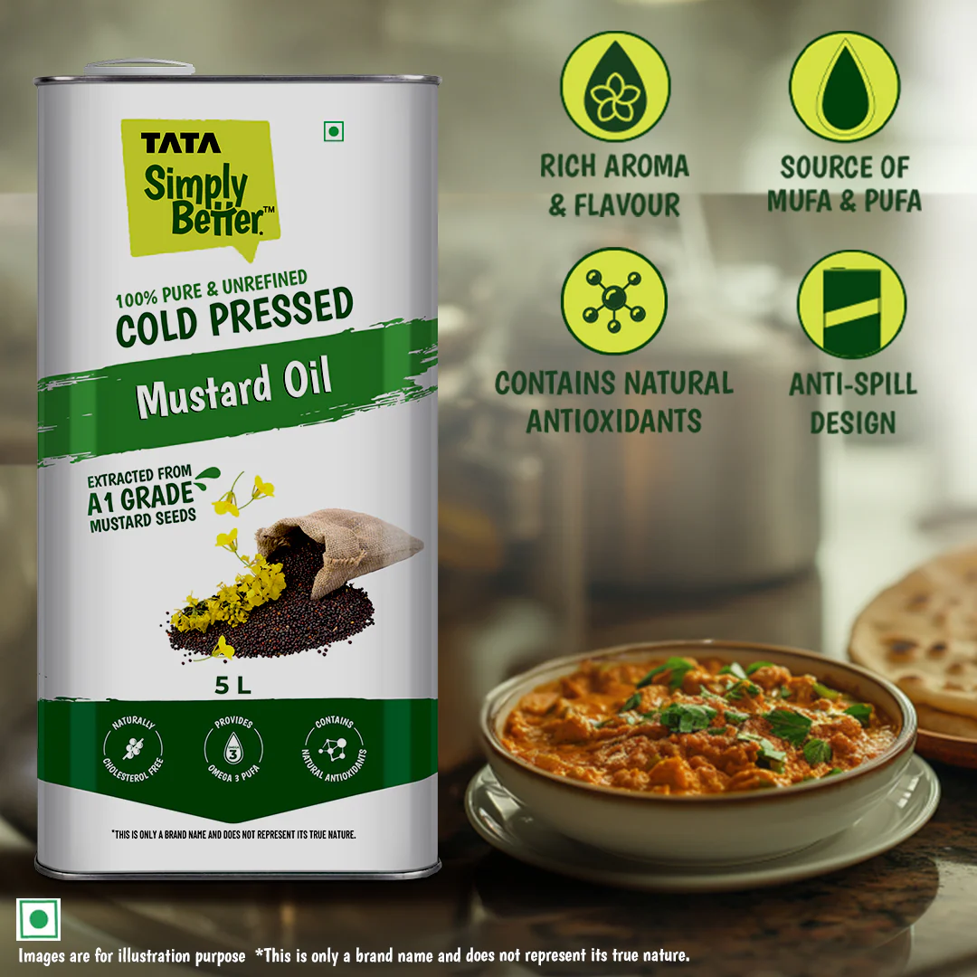 Tata Simply Better Mustard Oil 5L | 100% Pure, Unrefined & Cold-pressed | Hexane-Free - Image 7