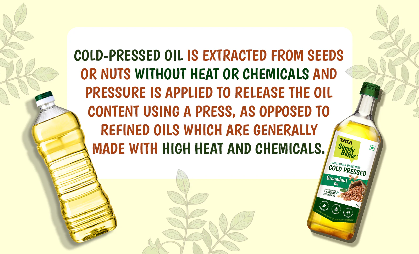 Tata Simply Better Groundnut (Peanut) Oil 1L | 100% Pure, Unrefined & Cold-pressed | Hexane-Free - Image 11