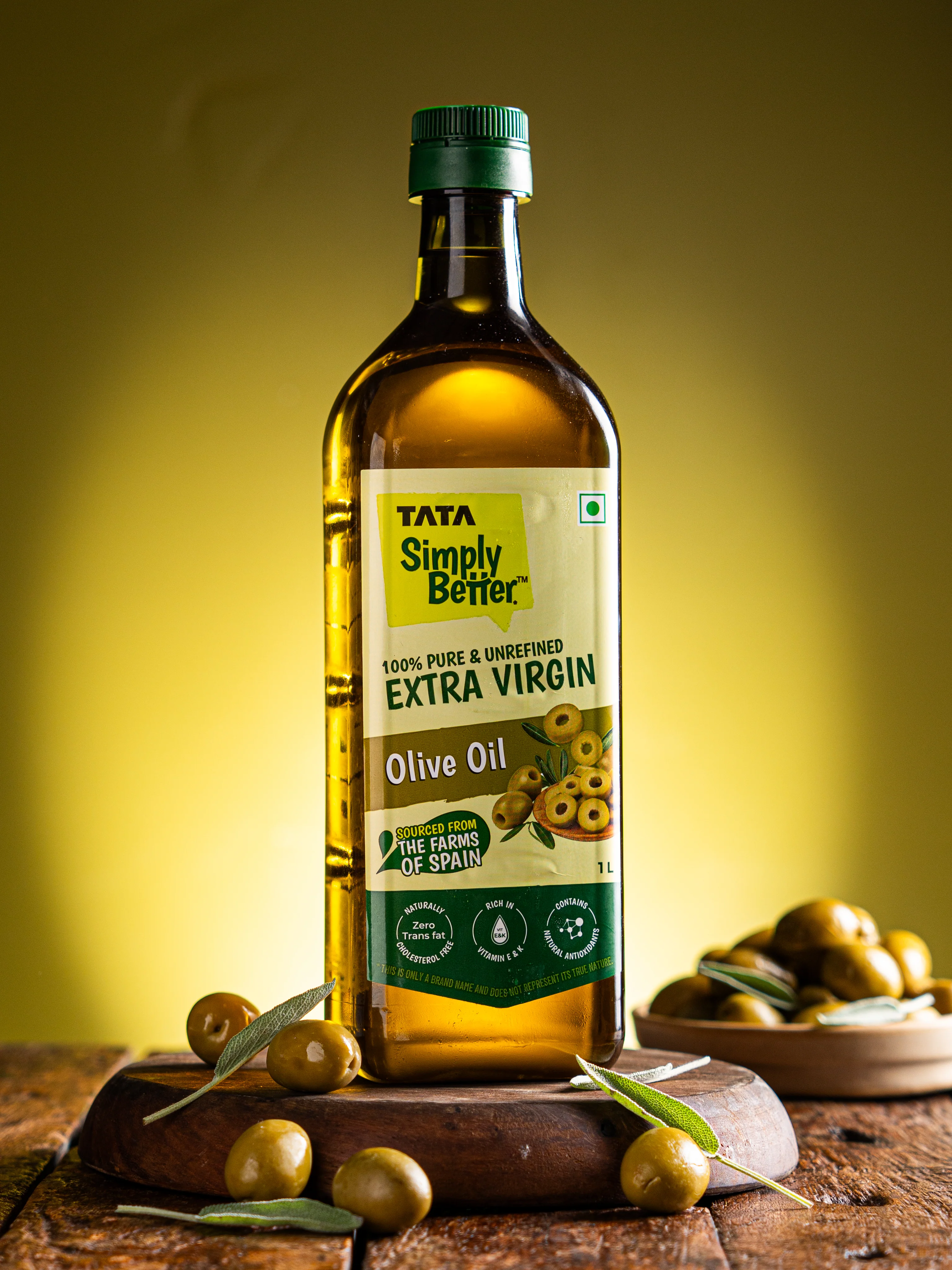 Tata Simply Better Extra Virgin Olive Oil 1L | 100% Pure, Unrefined & Cold-pressed | Hexane-Free - Image 13
