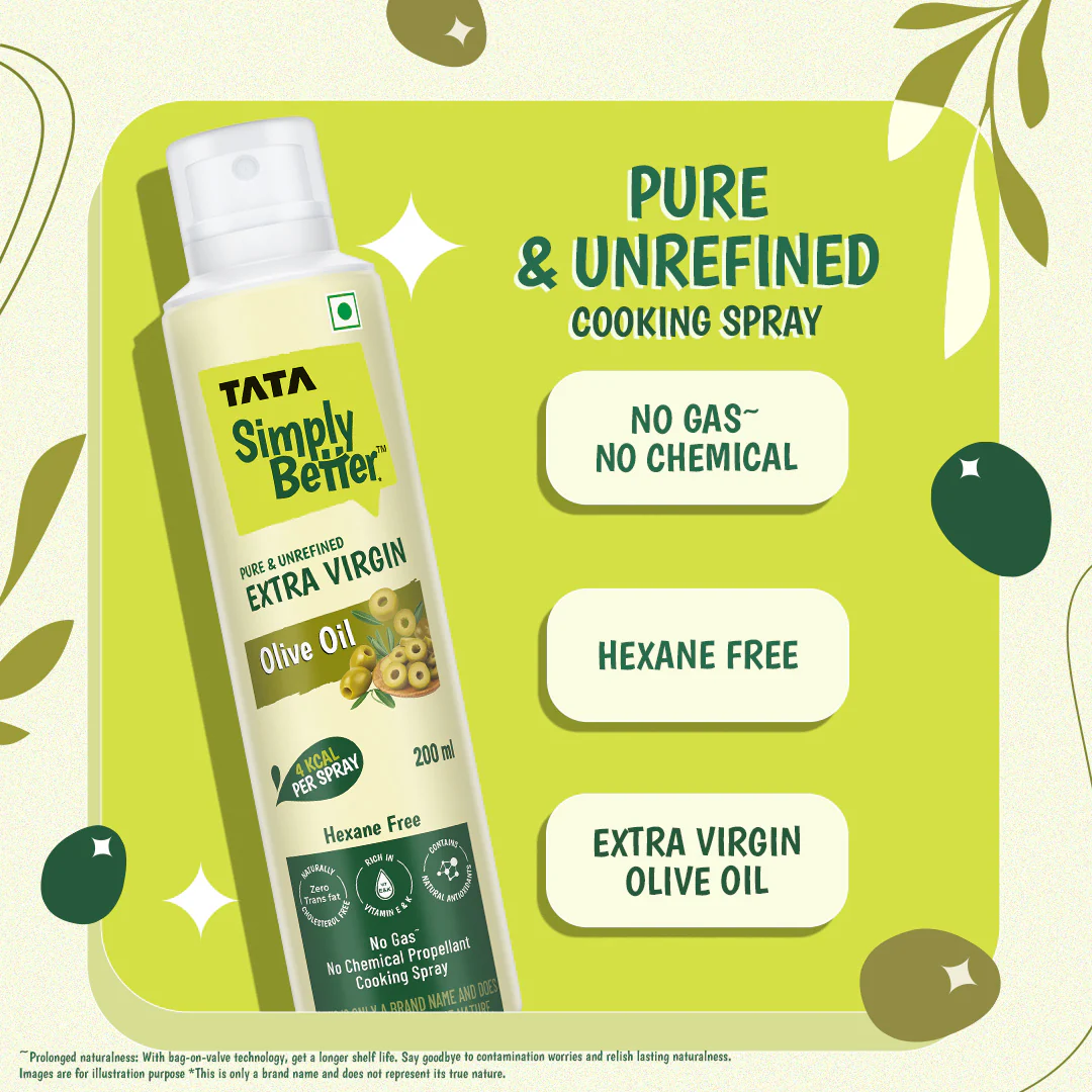 Tata Simply Better Extra Virgin Olive Oil Spray 200ml - Image 3