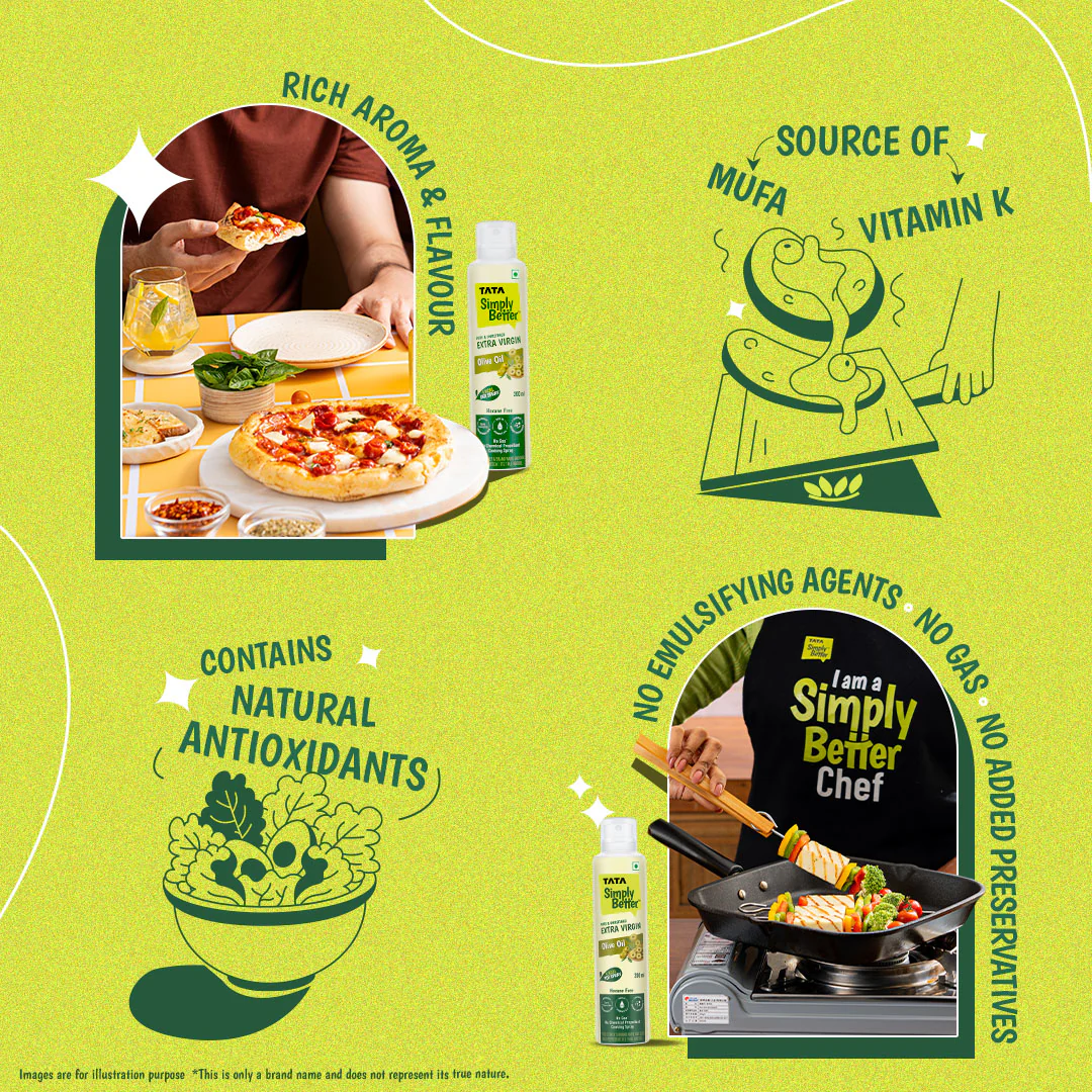 Tata Simply Better Extra Virgin Olive Oil Spray 200ml - Image 5