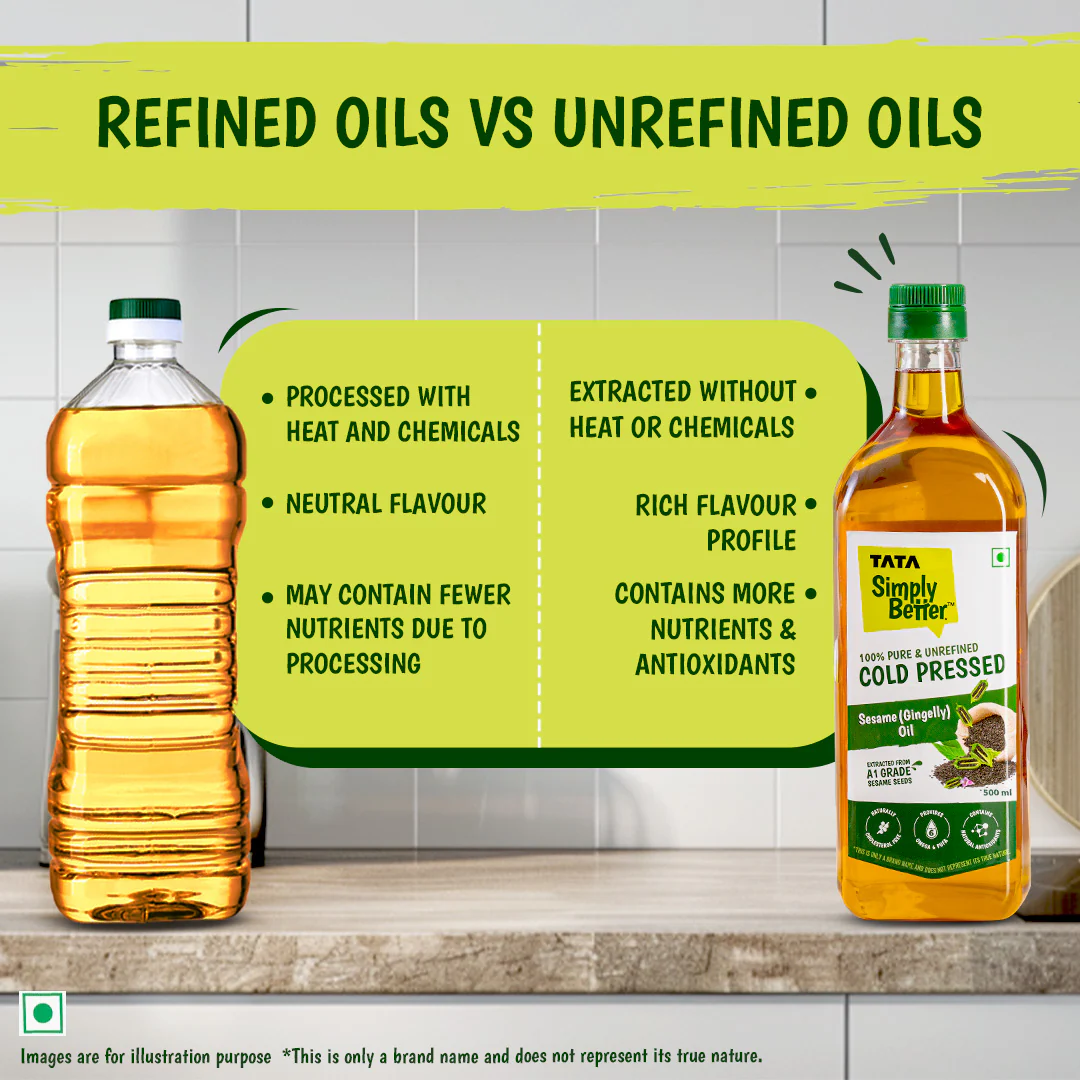 Tata Simply Better Sesame (Gingelly) Oil 500ml | 100% Pure, Unrefined & Cold-pressed | Hexane-Free - Image 10