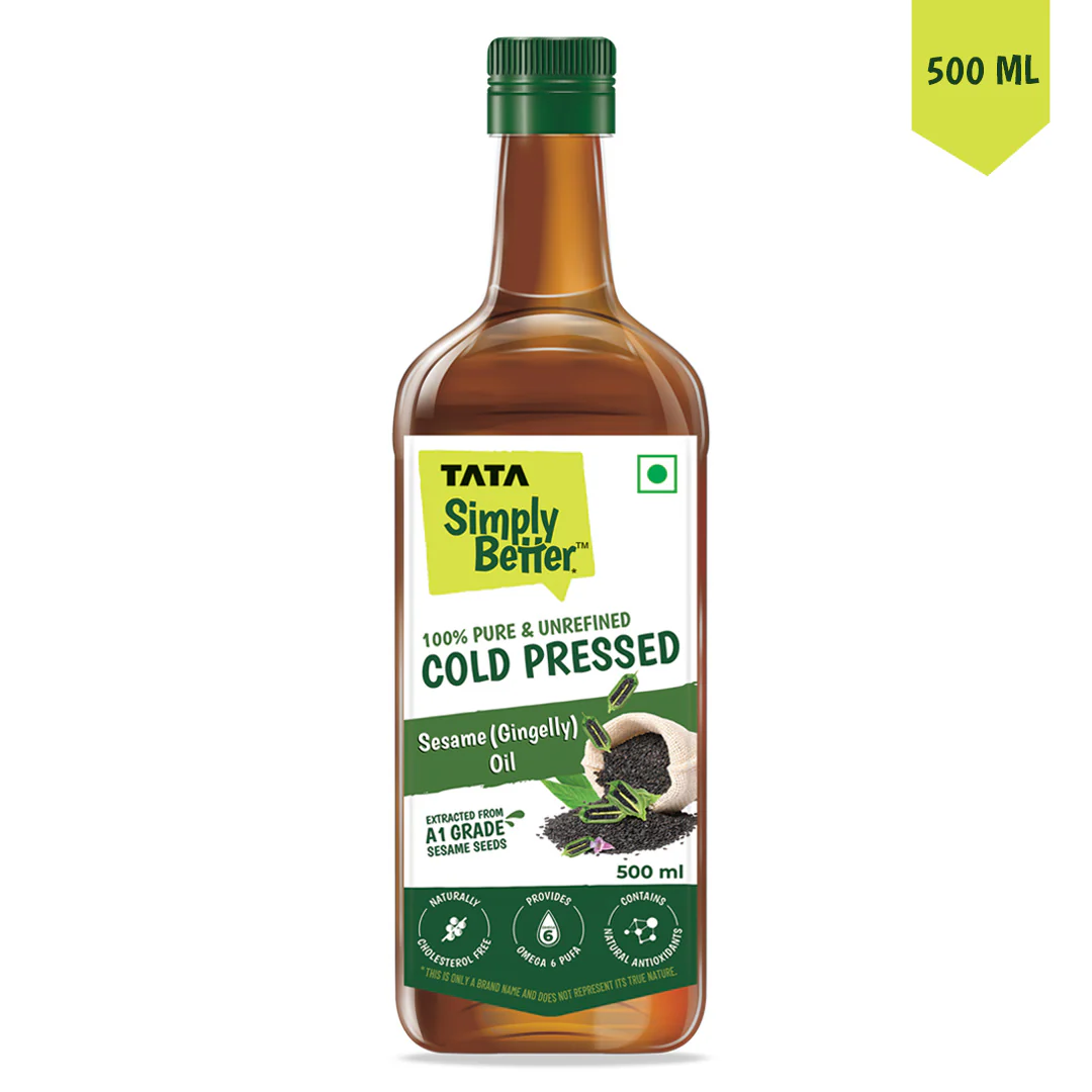 Tata Simply Better Sesame (Gingelly) Oil 500ml | 100% Pure, Unrefined & Cold-pressed | Hexane-Free - Image 3