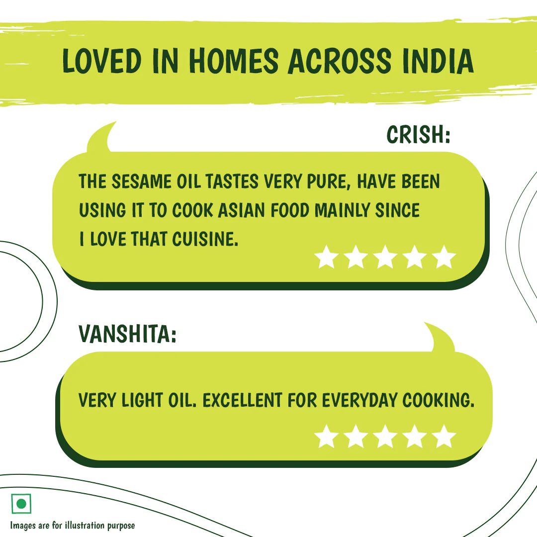 Tata Simply Better Sesame (Gingelly) Oil 500ml | 100% Pure, Unrefined & Cold-pressed | Hexane-Free - Image 9