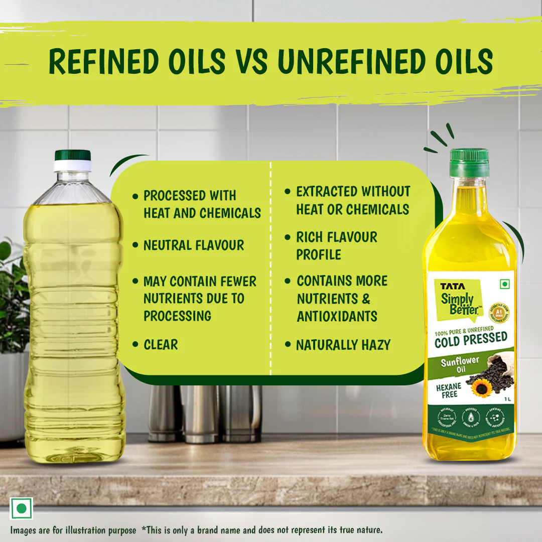 Tata Simply Better Sunflower Oil 1L | 100% Pure, Unrefined & Cold-pressed | Hexane-Free - Image 9