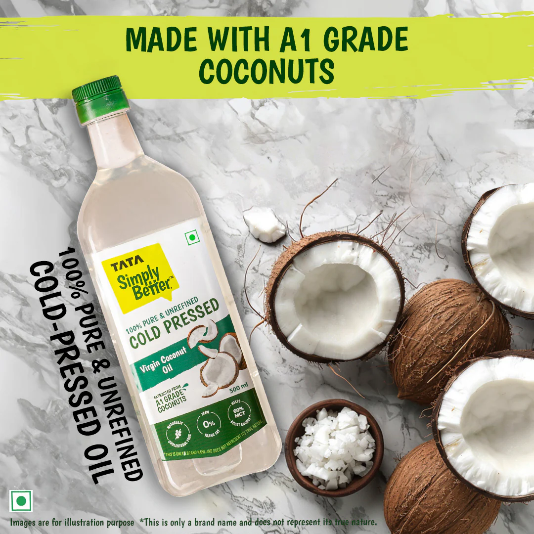Tata Simply Better Virgin Coconut Oil 1L | 100% Pure, Unrefined & Cold-pressed | Hexane-Free - Image 22