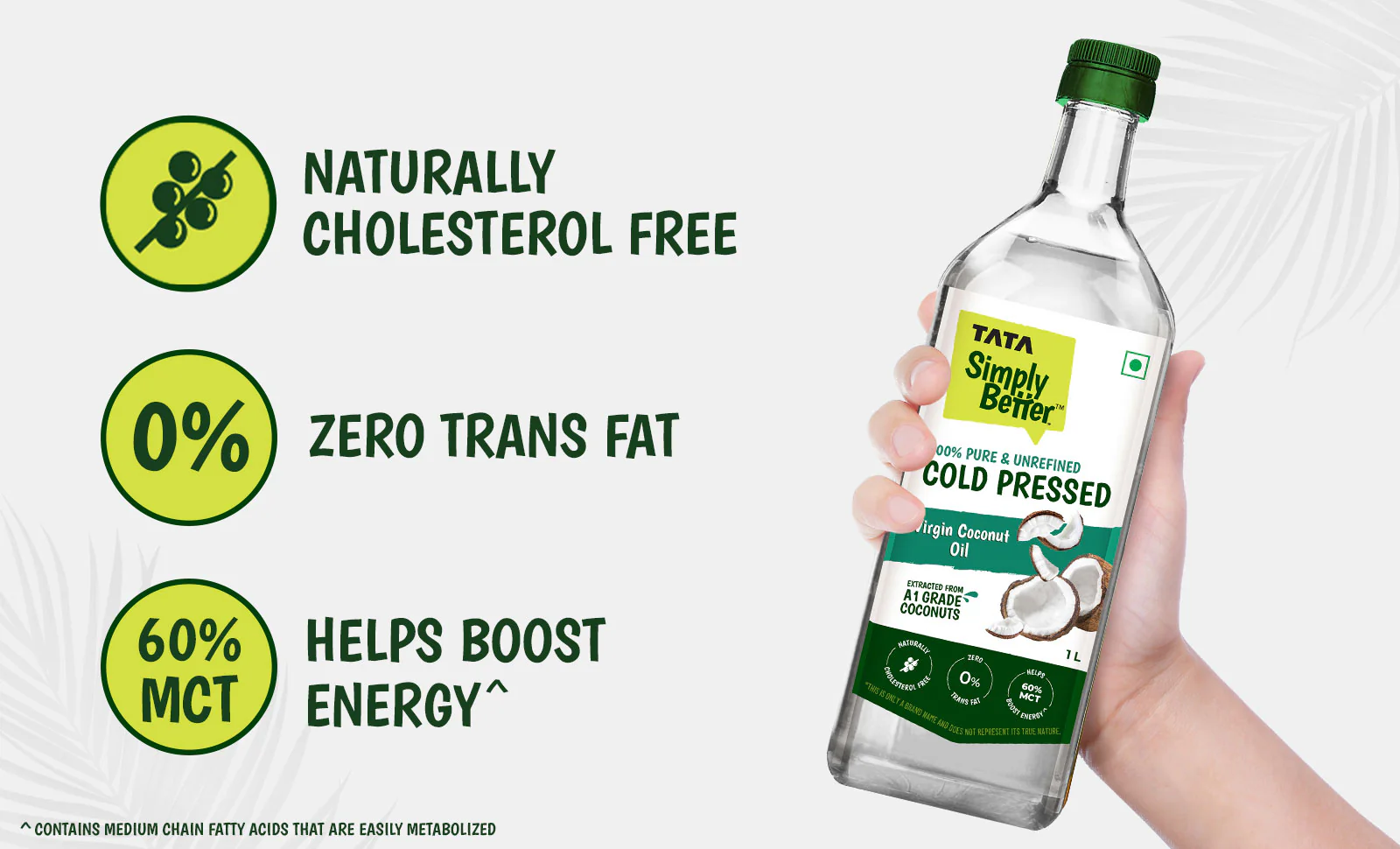 Tata Simply Better Virgin Coconut Oil 1L | 100% Pure, Unrefined & Cold-pressed | Hexane-Free - Image 4